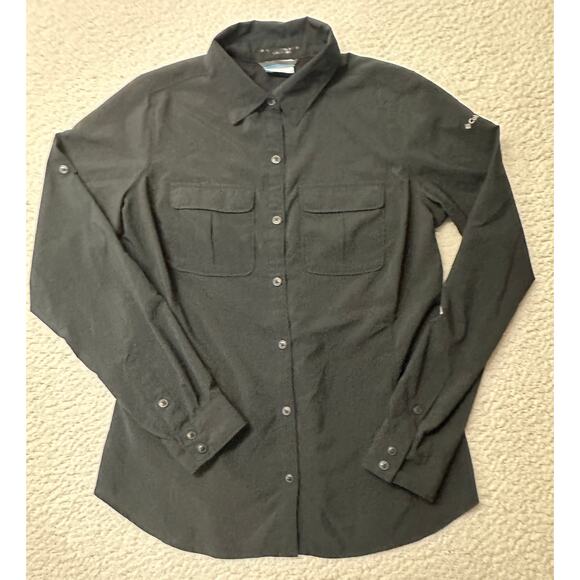 Columbia Womens Omni Shield Long Sleeve Button Down Shirt Medium - Picture 1 of 7